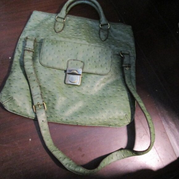 VINTAGE THE LIMITED Large Faux Ostrich Leather Handbag - Picture 8 of 13